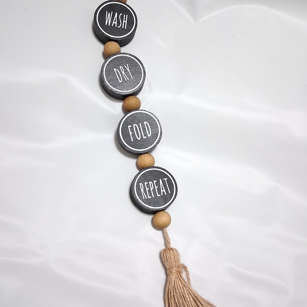 Chic Black and Gray Laundry Wall Art